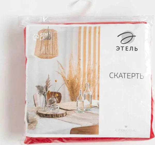 Скатерть Этель "Клетка" цв.серебро, 142*180 +/-3 см, 115 ±10 гр,100% п/э