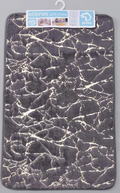 Коврик Доляна «Камень», 50×80 см, цвет серый