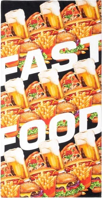 Полотенце банное вафельное Fast food 70х146 см, 100% хлопок, 160гр/м2