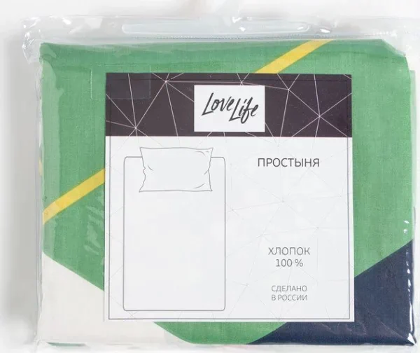 Простыня LoveLife "Трактор" 150*225см, 100% хлопок, сатин, 125г/м²