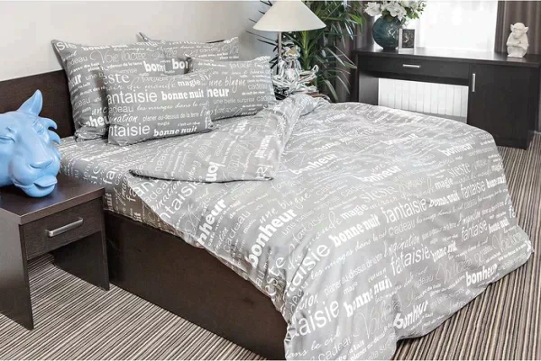 Комплект постельного белья 2сп Ночь Нежна «Письмо», 175х215см, 180х220см, 70х70см 2шт, бязь 120г/м2