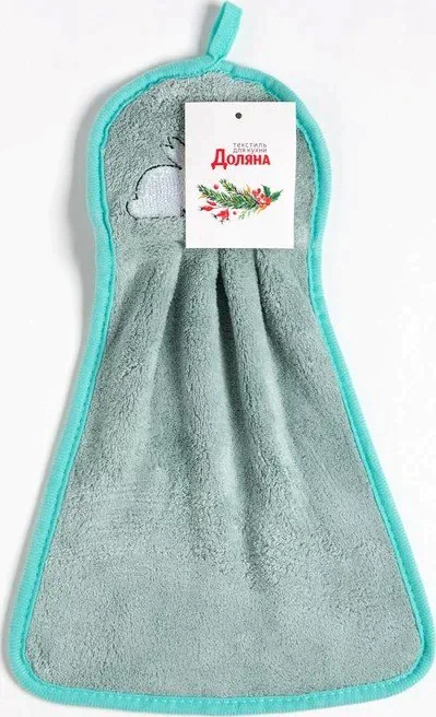 Кухонное полотенце Доляна "Зайчата"  23х36 см, микрофибра, 100% п/э