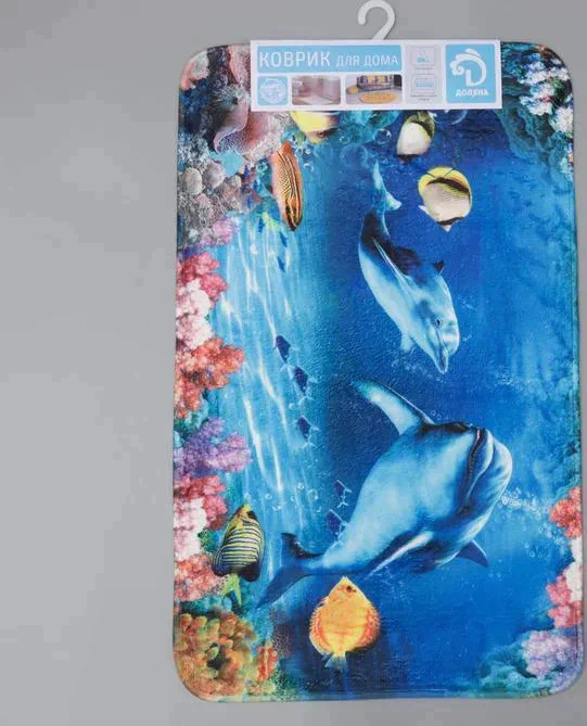 Коврик Доляна «Морской мир», 49×80 см