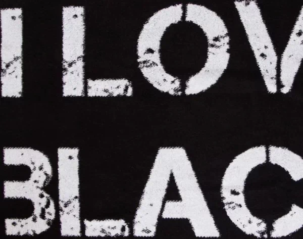 Полотенце махровое Этель ЧБ «I love black», пестроткань, 70х130 см