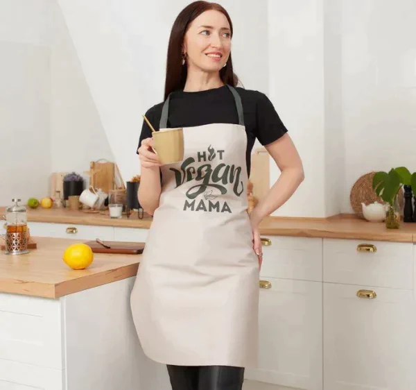 Фартук "Этель" Vegan mama 70х60 см, 100% хлопок, саржа 190 г/м2