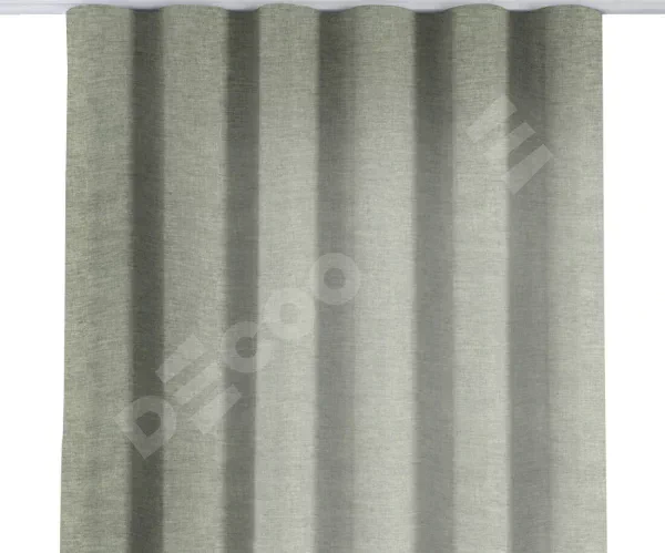Комплект штор на тесьме «Волна», лён кашемир серый new
