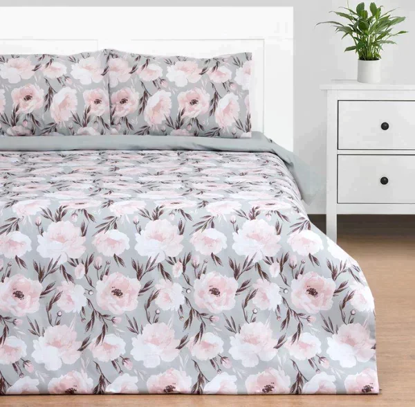 Постельное бельё Этель 1.5сп Peonies 143х215 см, 150х214 см, 50х70 см-2 шт, поплин,125 г/м2