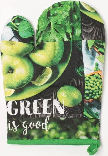 Варежка-прихватка GREEN 20х27см,100% х/л, ватин 250г/м2