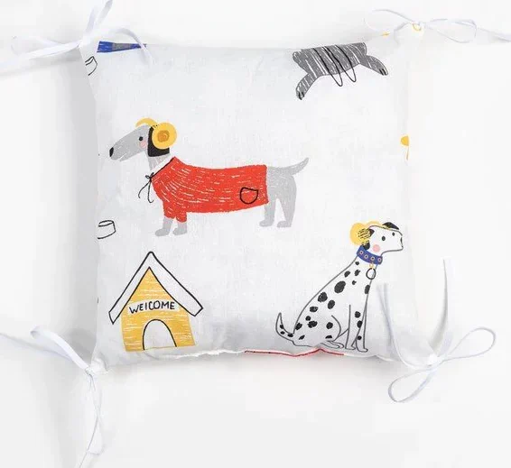 Бортики в кроватку Крошка Я "My doggy" (35х35 см - 8 шт), 100% хлопок