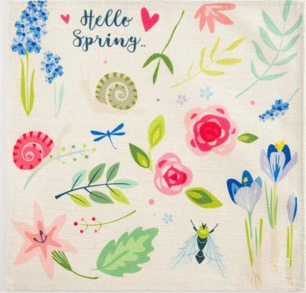 Салфетка декоративная "Spring" 30*30см,100% п/э