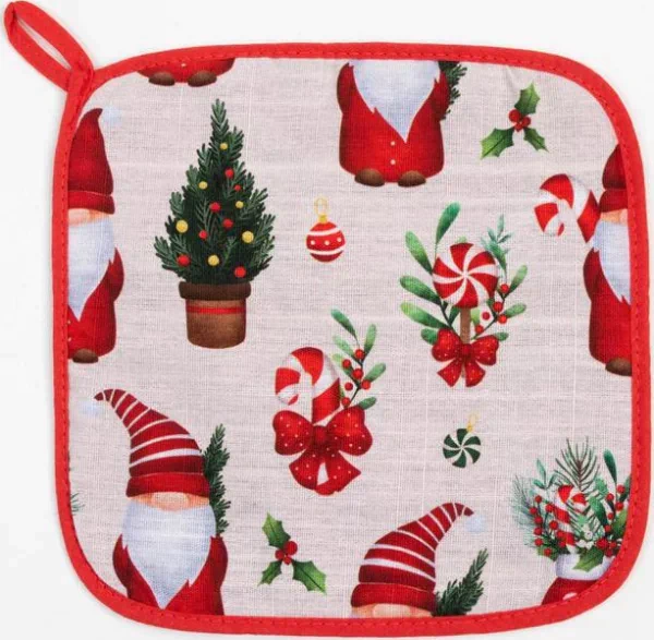 Набор Santa Claus варежка-прихватка 20х28см, прихватка 19х19см, 100% хл, ватин 250г/м2