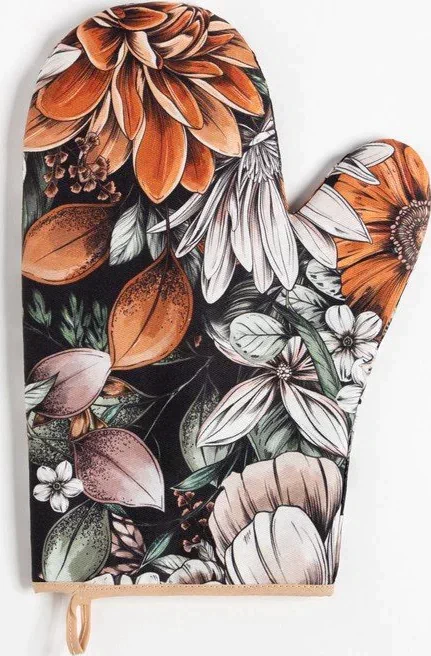 Кухонный набор Этель Meadow flower, варежка-прихватка, прихватка 19х19 см, 100% хлопок