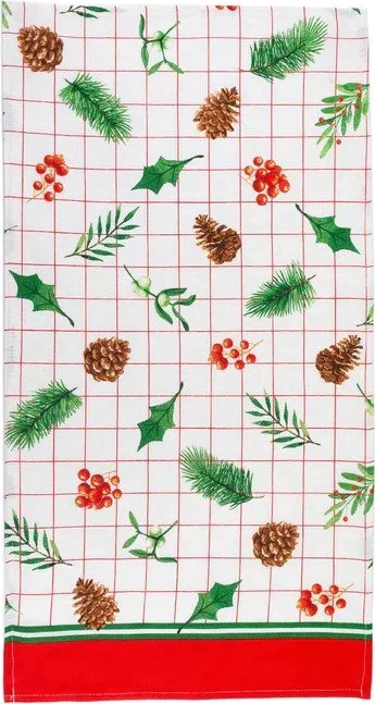 Полотенце "Доляна" New Year 40х70см, 100%хл, рогожка 164 г/м2