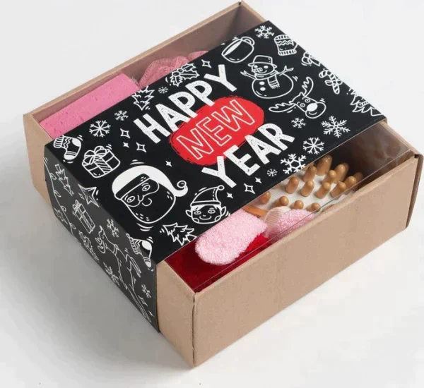 Подарочный набор Этель Happy new year полотенце 30х60см и аксс (5 предм.)