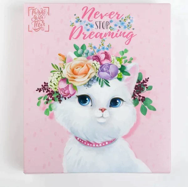 Полотенце махровое "Never stop dreaming" 30х70 см 100% хлопок, 370гр/м2