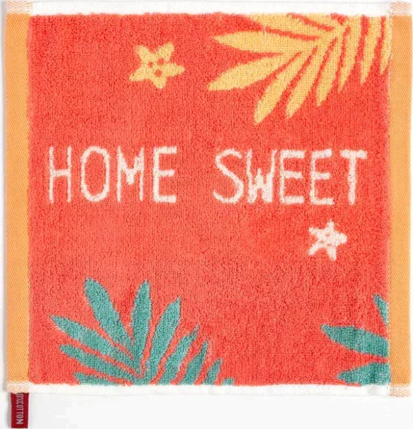 Полотенце кухонное Этель Home цв. оранжевый, 25*25 см 100% хлопок