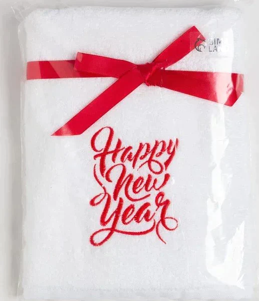 Полотенце подарочное Этель "Happy New Year" 50*90 см, 100% хл, 340 гр/м2