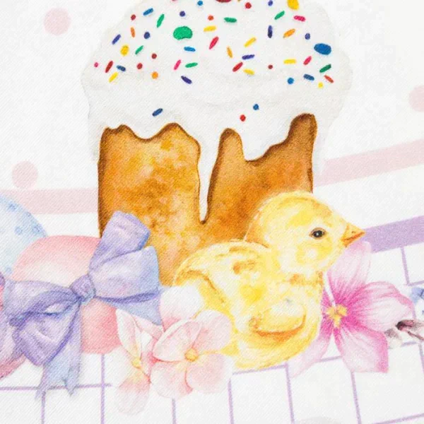 Скатерть "Этель" Spring easter d=214см +/-3см, 100% хл, саржа 190 гр/м2