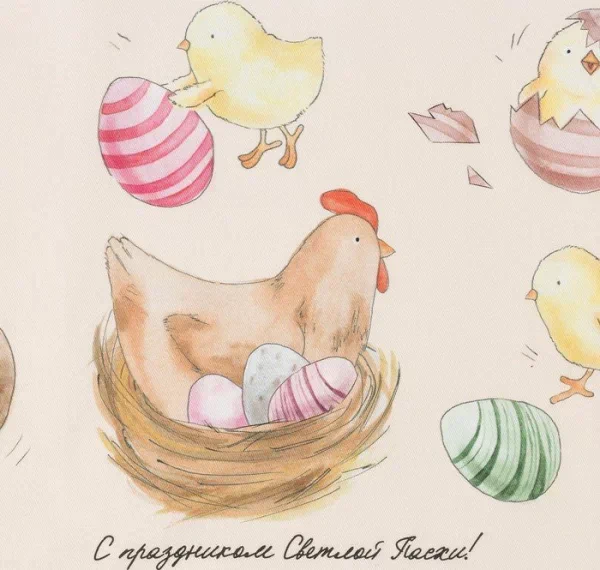 Дорожка на стол Этель «Светлой пасхи» 30х70 см, 100% хл, саржа 190 гр/м2