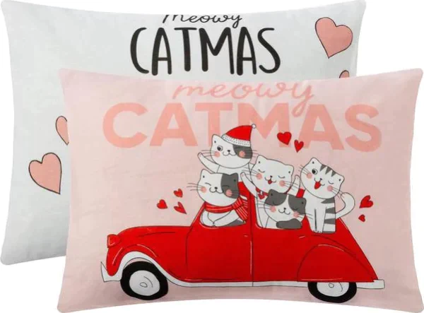 Комплект наволочек Этель Catmas 50х70 см - 2 шт, 100% хлопок, бязь