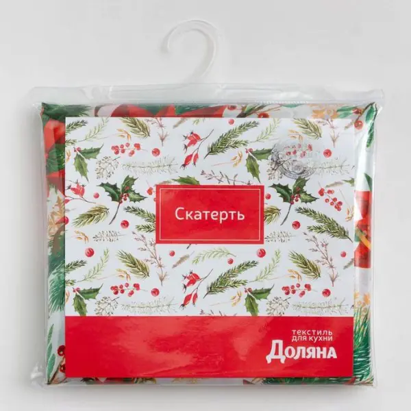 Скатерть Доляна «Новый год: Праздник зимы» 145*300 см, 100% п/э