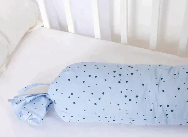 Бортик в кроватку Крошка Я "Light blue" 20х120 см, 100% хлопок