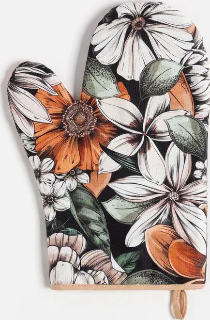 Кухонный набор Этель Meadow flower, варежка-прихватка, прихватка 19х19 см, 100% хлопок
