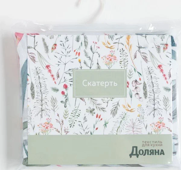 Скатерть Доляна «Луговые цветы» 145х180 см, 100% п/э