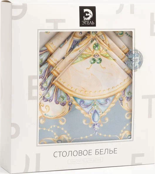 Набор столовый "Этель" Драгоценности, скатерть 180х150 см, салф. 40х40 см-8шт, 100% хл