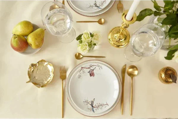 Скатерть Этель Elegance 150*180 +/-3см, цв.молочный, пл. 192 г/м2, хл с ВГМО