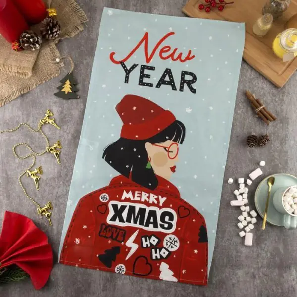 Полотенце "Этель" New year 40х73 см, 100% хл, саржа 190 гр/м2