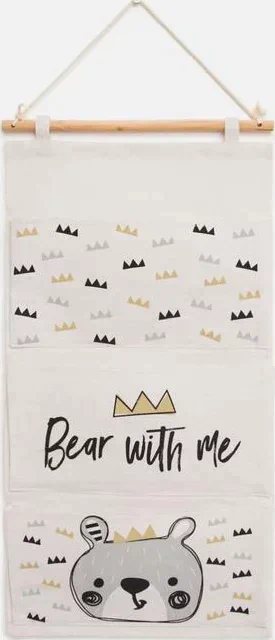 Кармашек текстильный Этель "Bear with me", 3 отделения, 34*63,5 см
