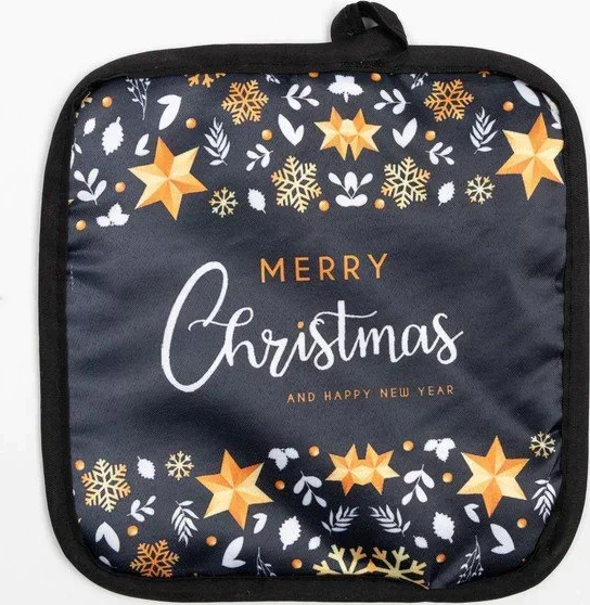Кух. набор 2 пр. Доляна "Christmas" прих. 17*17 см, вареж. 26*16 см,100% п/э