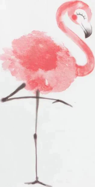 Комплект тюлей "Этель" Happy flamingo, 145*260 см-2 шт, вуаль