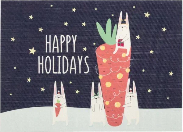 Салфетка на стол "Happy holidays", ПВХ, 40*29 см