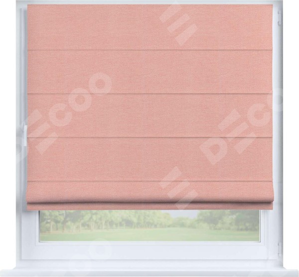 Римская штора «Кортин» на створку, ткань лён розовый