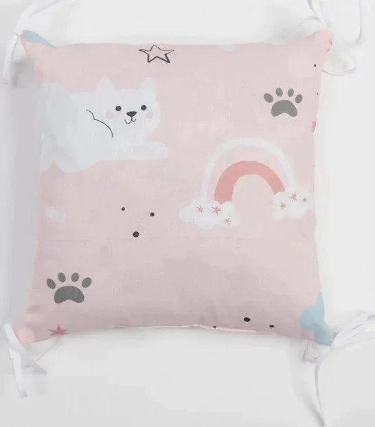 Бортики в кроватку Крошка Я "Sweet cats" (35х35 см - 8 шт), 100% хлопок