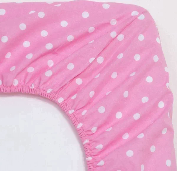Простыня на резинке Этель 140*200*25 см, Pink style, 100% хлопок, поплин, 125 г/м²