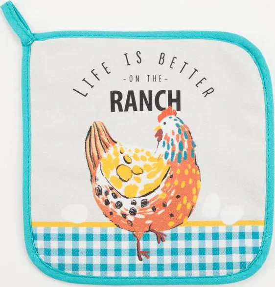 Прихватка "Chicken Ranch" 19х19 саржа,100% х/л,ватин 250г/м2