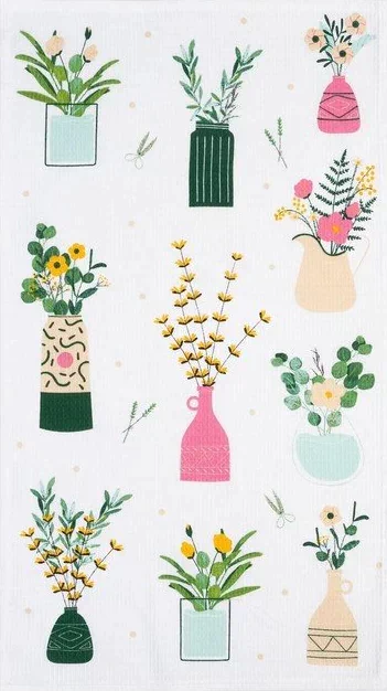 Набор кухонных полотенец Доляна Garden life 35х60см-7шт, 100% хл