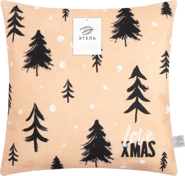 Наволочка Этель "Love xmas", 40*40 см, 100 п/э, велюр