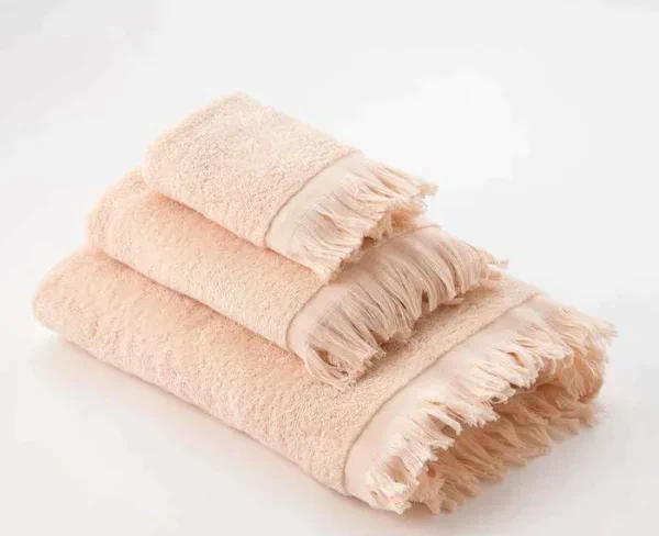 Полотенце махровое Love Life Fringe 30*60 персиковый, 100% хлопок, 360 г/м2