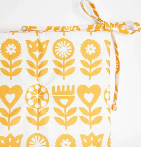 Сидушка на стул Этель Yellow garden 42х42см, 100% хл, 190 г/м2