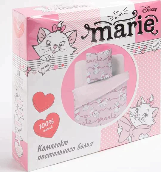 Постельное бельё 1.5сп Павлинка «Кошка Мари» 145х215, 150х215,70х70 см- 1 шт
