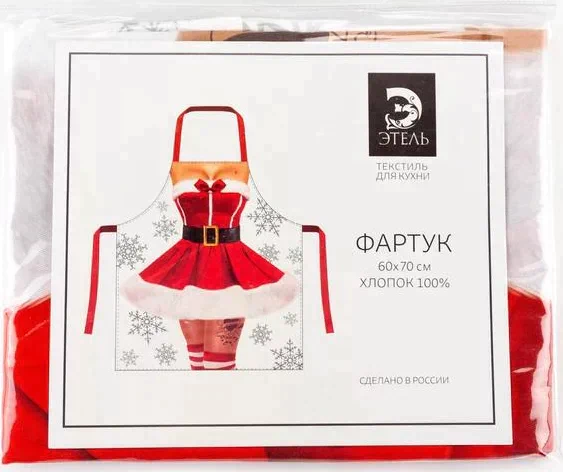Фартук "Этель" Snowgirl 60х70см, 100% хл, саржа 190 гр/м2