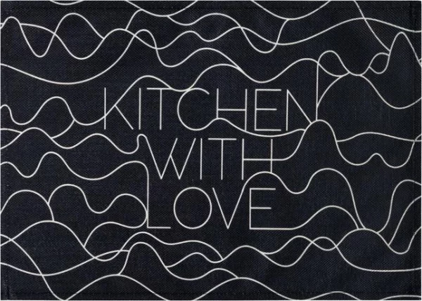 Салфетка на стол Доляна Kitchen with love, 30х45 см, полиэстер 100%