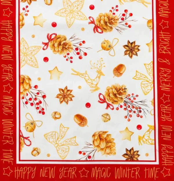Дорожка на стол Golden Christmas 40х147 см, 100% хл, саржа 190гр/м2