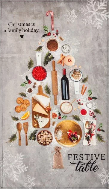 Набор в мешочке Этель Festive table: полотенце 40х73 см, формочки для запекания - 3 шт.