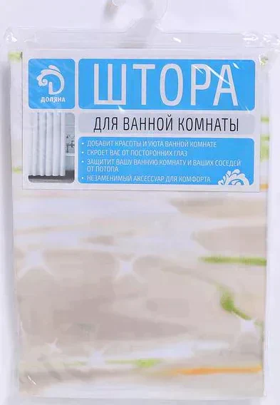 Штора для ванной комнаты Доляна «Орхидея над водой», 180×180 см, полиэстер