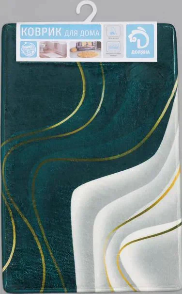 Коврик Доляна «Камень», 40×60 см, цвет зелёный